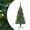 vidaXL Rogowa Sztuczna Choinka z podstawą Zielony 120 cm PVC i Metal