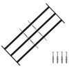 vidaXL Krata zabezpieczająca do okien z 3 poprzeczkami 3 pcs 63-114 cm