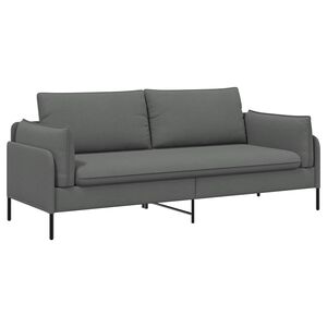 vidaXL Sofa 3-osobowa ciemnoszary 222 x 81 x 89 cm tkanina