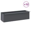 vidaXL Doniczki do palet, 12 szt., szare, 36x13,5x9,5 cm, PP