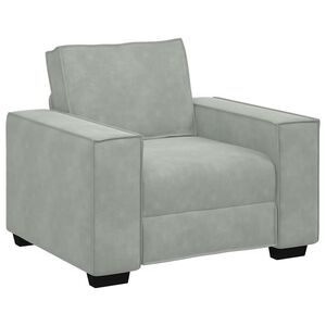vidaXL Sofa Fotel Jasnoszary 100x78x84 cm Aksamit