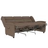 vidaXL Rozkładany fotel masujący, 3-os., kolor taupe, obity tkaniną