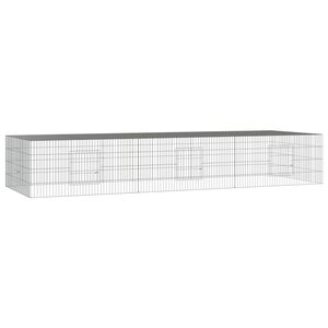 vidaXL Klatka dla kr&oacute;lika, 3 panele, 325x109x54 cm, żelazo