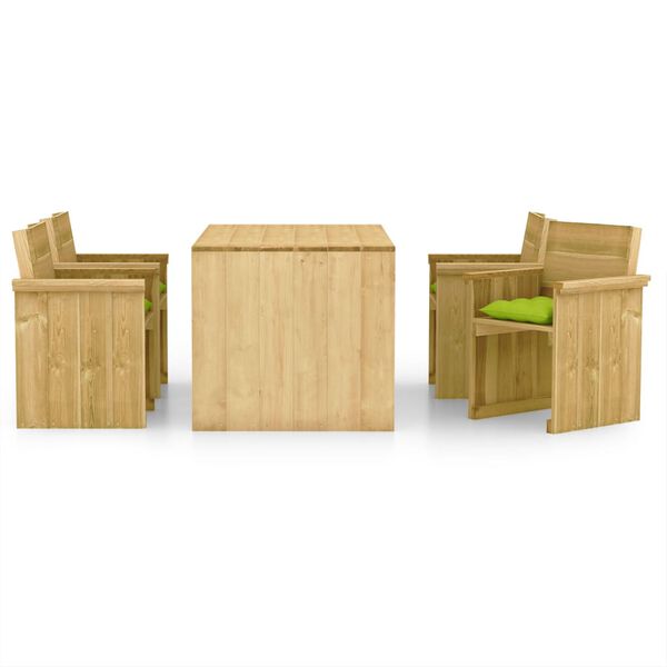 vidaXL 5-cz. zestaw mebli ogrodowych z poduszkami, impregnowana sosna