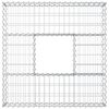 vidaXL Podniesione ł&oacute;żko gabionowe Srebrny 100 x 100 x 20 cm