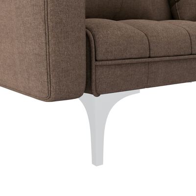 vidaXL Sofa rozkładana, brązowa, tapicerowana tkaniną