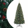 vidaXL Sztuczna choinka na zawiasach z bombkami 500 cm 900 LED