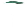 vidaXL P&oacute;łokrągły parasol ogrodowy na słupku, 180x90 cm, zielony