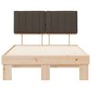 vidaXL Ramka ł&oacute;żka z tapicerowanym wezgłowiem Ciemnoszary 120 x 190 cm