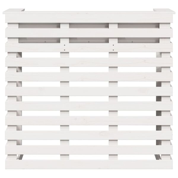 vidaXL Stolik barowy do ogrodu, biały, 113,5x50x103 cm, drewno sosnowe