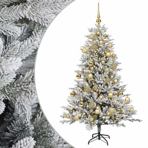 vidaXL Sztuczna choinka z bombką 120 cm 150 LED Ciepła biel