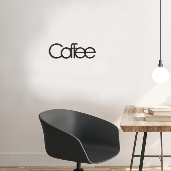 Homemania Dekoracja ścienna Words, 50x17 cm, stal, czarna