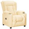 vidaXL Elektryczny fotel rozkładany, kremowy, obity sztuczną sk&oacute;rą