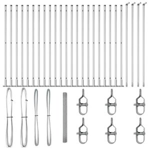 vidaXL Słupek ogrodzeniowy. Srebrny 50 x 1,4 m (19 x 19 mm siatka)