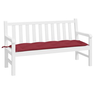 vidaXL Poduszka na ławkę ogrodową, winna czerwień 150x50x7 cm, tkanina