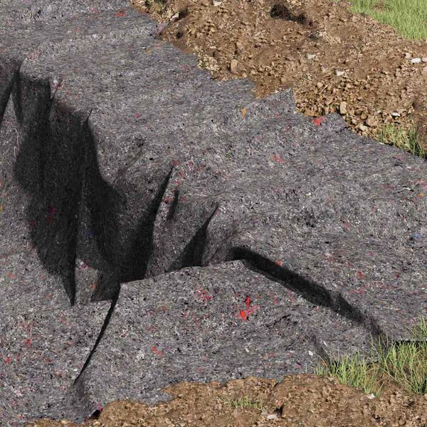 vidaXL Polar do stawu Szary 1 x 10 m Poliester i Bawełna