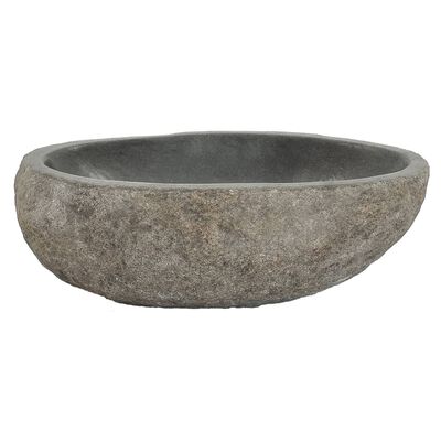 vidaXL Umywalka z kamienia rzecznego, owalna, 29-38 cm