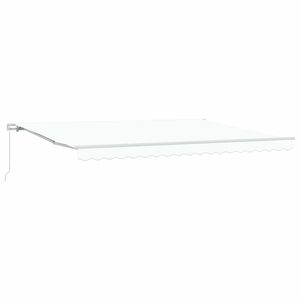 vidaXL Markiza wysuwana Biały 450 x 350 x 165 cm Poliester i aluminium