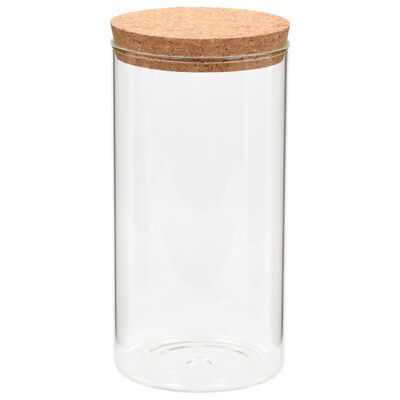 vidaXL Szklane słoje z korkową pokrywką, 6 szt., 1100 ml