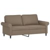 vidaXL 2-osobowa sofa wypoczynkowa z poduszkami, taupe, 140 cm