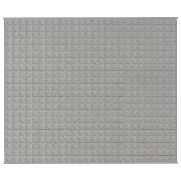 vidaXL Koc obciążeniowy, szary, 220x260 cm, 15 kg, tkanina