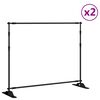 vidaXL Stojaki do tła, 2 szt., czarne, 254x243 cm, stalowe