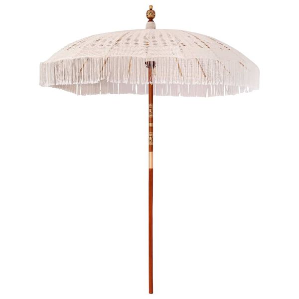 vidaXL Parasol Makramowy Kremowy 190 x 190 x 260 cm