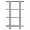vidaXL Regał na książki/przegroda, szarość betonu, 80x30x123,5 cm