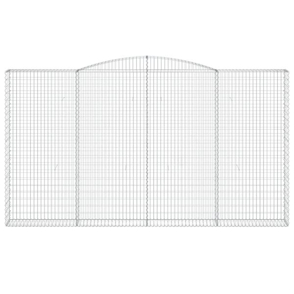 vidaXL Łukowaty kosz gabionowy 400x30x220/240 cm, galwanizowane żelazo