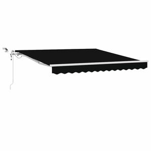 vidaXL Markiza wysuwana Czarny 300 x 250 cm Poliester