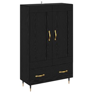 vidaXL Highboard Czarny Dąb 69,5 x 31 x 115 cm Drewno inżynieryjne