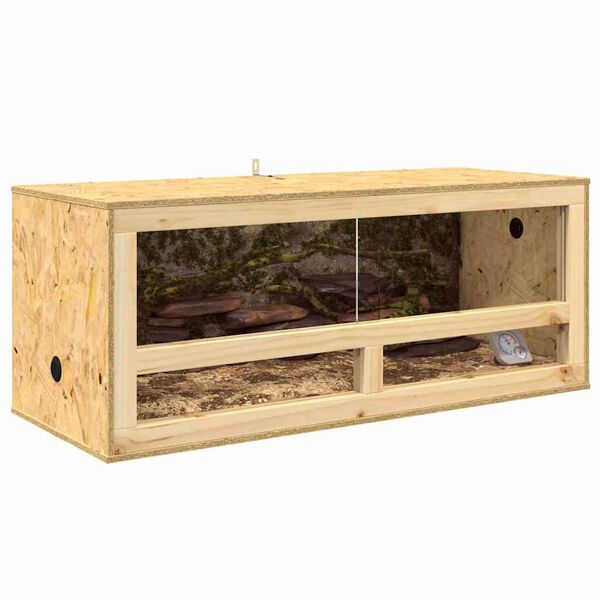 vidaXL Terrarium Brązowy 100 x 40 x 40 cm OSB