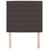vidaXL Zagł&oacute;wek Z zagł&oacute;wkiem Ciemny brąz 90 cm Sk&oacute;ra ekologiczna