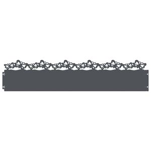 vidaXL Obrzeża trawnikowe 10 szt. 103 x 0,05 x 22 cm Stal antracytowy
