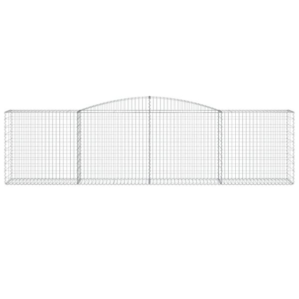 vidaXL Kosze gabionowe, 8 szt, 400x50x100/120 cm, galwanizowane żelazo