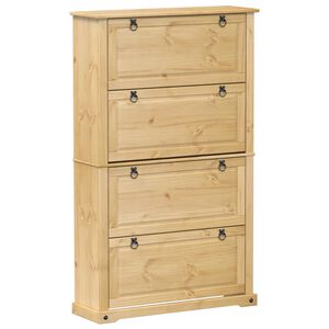 vidaXL Szafka na buty Corona, 99x32x163,5 cm, lite drewno sosnowe