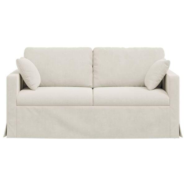 vidaXL Sofa Kremowy 158 x 78 x 80 cm Aksamit
