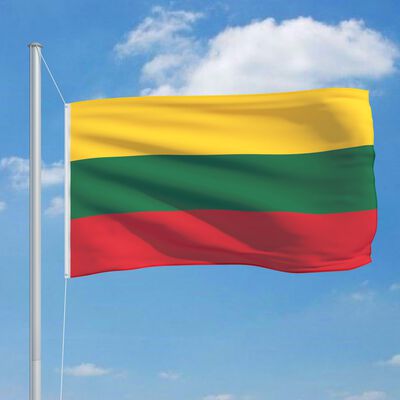 vidaXL Flaga Litwy z aluminiowym masztem, 6,2 m