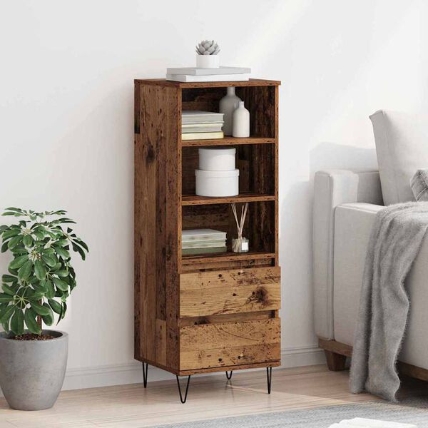 vidaXL Highboard Stare drewno 40 x 36 x 110 cm Materiał drewnopochodny