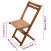 vidaXL 3-cz. składany zestaw bistro, lite drewno akacjowe