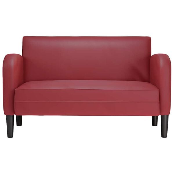 vidaXL Sofa dwuosobowa w kolorze czerwonego wina 110 cm