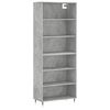 vidaXL Regał, szarość betonu, 69,5x32,5x180 cm materiał drewnopochodny