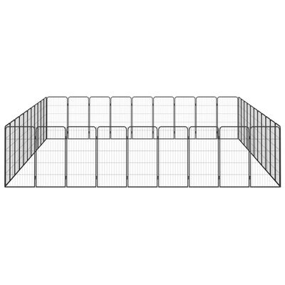 vidaXL Kojec dla psa, 40 paneli, czarny, 50x100 cm, stal