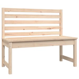 vidaXL Ławka ogrodowa, 109 cm, lite drewno sosnowe