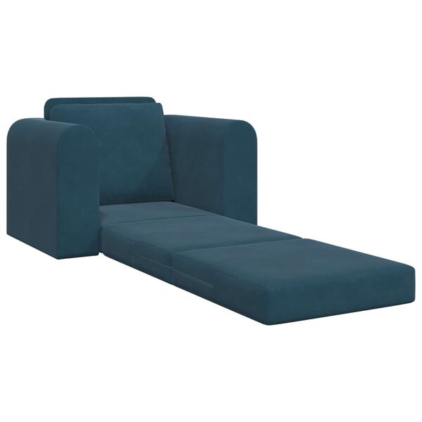 vidaXL Sofa Bed Niebieski 98 x 71 x 83 cm Aksamit