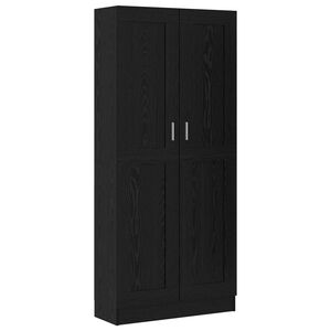 vidaXL Szafka na książki 3 poziom&oacute;w 82,5 x 30,5 x 185 cm Czarny Dąb