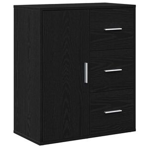vidaXL Bufet Czarny Dąb 60 x 31 x 70 cm Drewno inżynieryjne