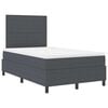 vidaXL Ł&oacute;żko z sprężyną LED Ciemnoszary i biały 120 x 200 cm