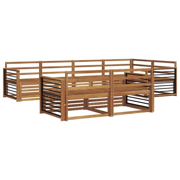 vidaXL Zestaw sof na zewnątrz 7 pcs Naturalny Lite Drewno Akacji