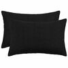vidaXL Poszewka na poduszkę 2 pcs HEERLEN Czarny 40 x 60 cm Boucl&eacute;